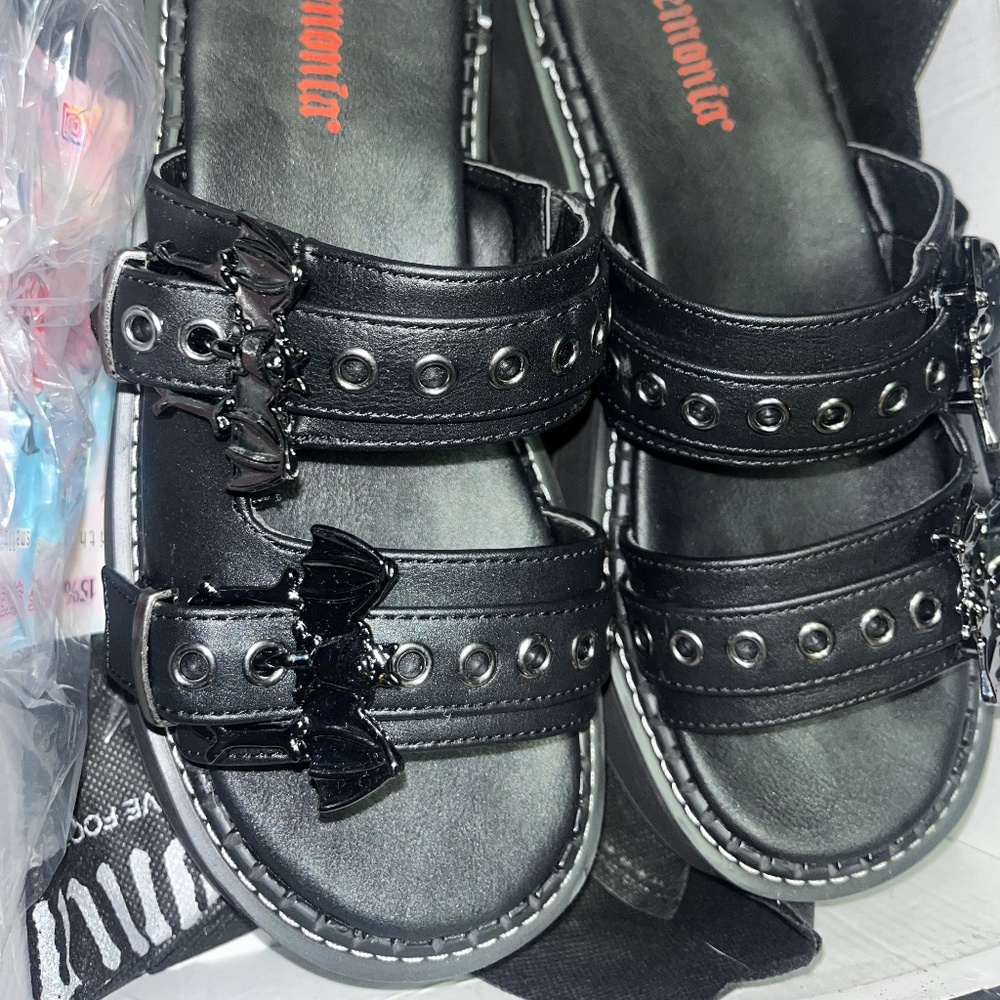 Demonia Emily bat sandals